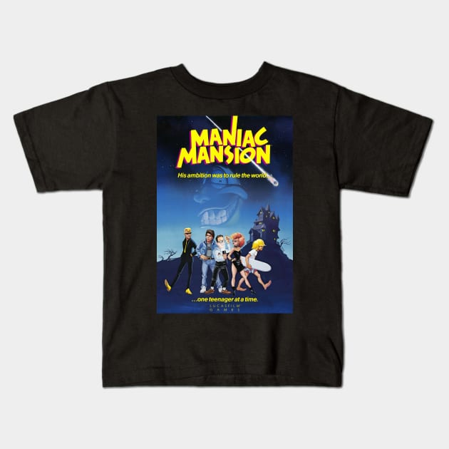 Maniac Mansion Kids T-Shirt by Retro8Bit Fashion Store